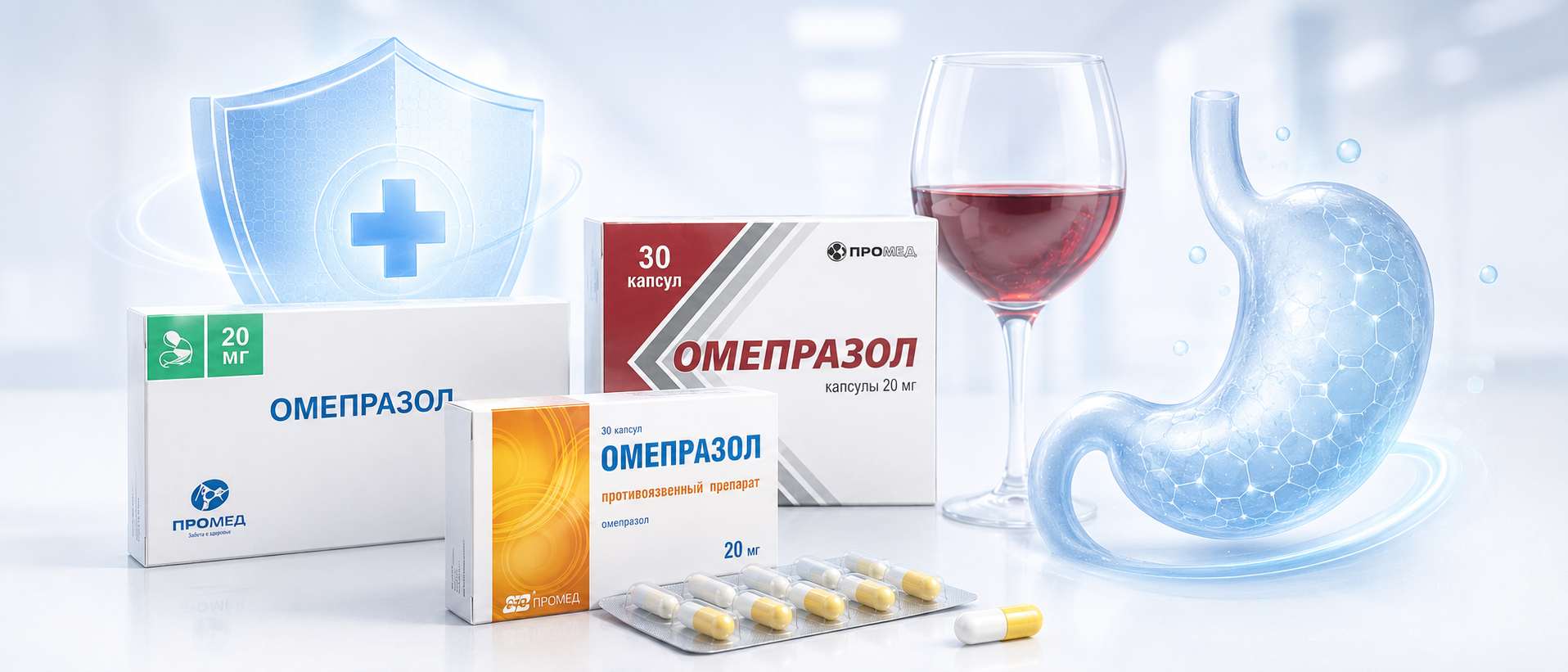 обложка статьи Омепразол и алкоголь: можно ли совмещать и чем это грозит желудку
